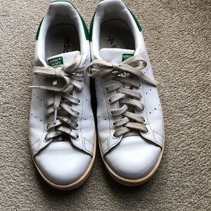Adidas Stan Smith White and Green Shoes